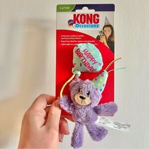 KONG Catnip Birthday Teddy Bear Cat Toy, NWT